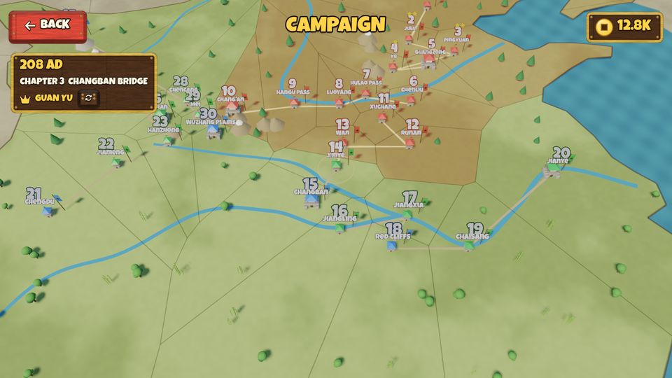 Campaign map of ancient China
