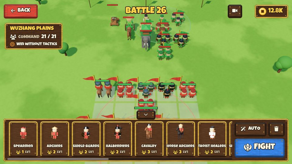 Placing troops on the formation grid